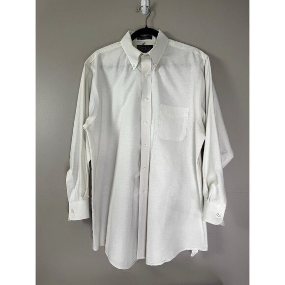 Mens 16.5 34/35 Ivory Cream Button Down Dress Shirts Set Lot Bundle Of 3 Classic - Picture 5 of 16